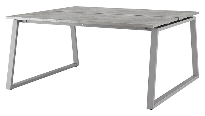 Стол офисный КОБОР TR/2-180/140 aluminum/chicago