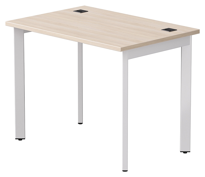 Стол офисный Everprof EVO 980х670х755 мм (ЛДСП / металл) опоры 45гр, дуб соната / белый