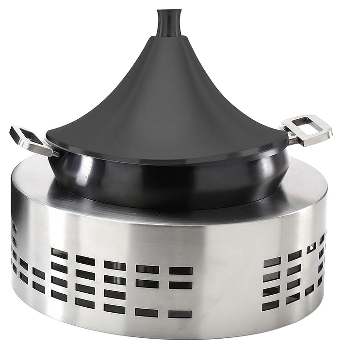 Набор фуршетный P.L. Proff Cuisine 81241187 Hotelware 49х49х44 см подставка (нерж. сталь) + тажин (металл) черный