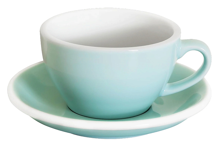 Кофейная пара Loveramics Egg Latte&Cappuccino Cup C088-100BBL/C088-18BBL 250 мл, голубой (river blue)
