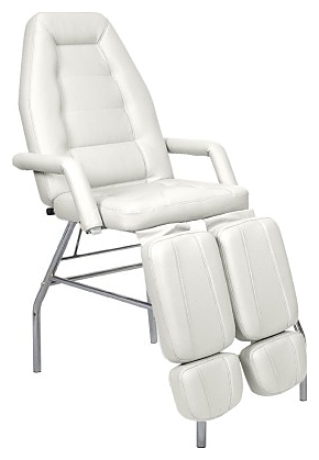 Кресло педикюрное МЭДИСОН СП Стандарт хром, белое матовое