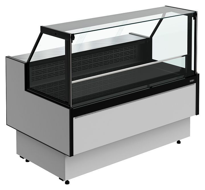 Витрина морозильная Carboma Praia 2 GC85 SL 1,25-1 версия 2.0 (с боковинами 9006-9005)