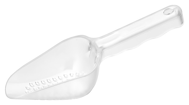 Совок для льда и сыпучих продуктов Gastroplast GISH-01 180 мл 245 мм (поликарбонат) перфорированный прозрачный