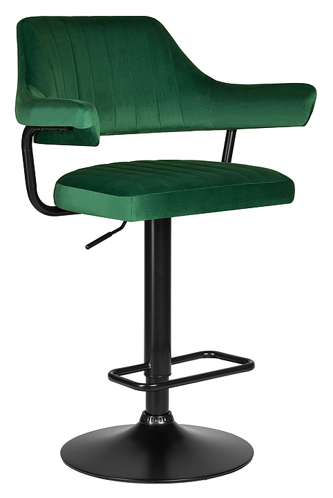 Стул барный DOBRIN 5019-LM-N CHARLY BLACK (зеленый велюр) 2 шт.