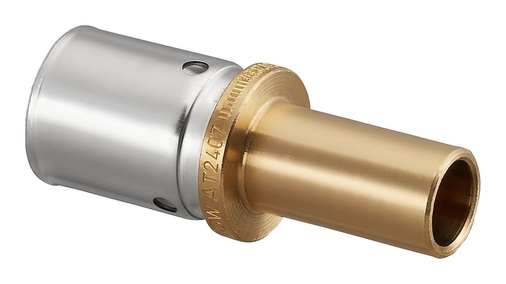 Пресс-соединение с переходом Oventrop Cofit P 1514047, PN 10, 26х3 мм - 22 мм, бронза