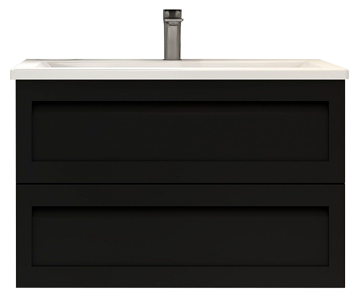 Тумба под раковину Art&Max AM-Platino-1000-2C-SO-NM эмаль черный матовый