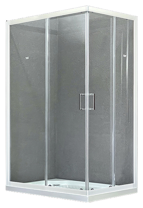Уголок душевой Royal Bath RB HPD-T 100x120x185 см, прозрачное, белый профиль