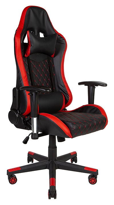 Кресло NORDEN Lotus EVO черная с красным экокожа