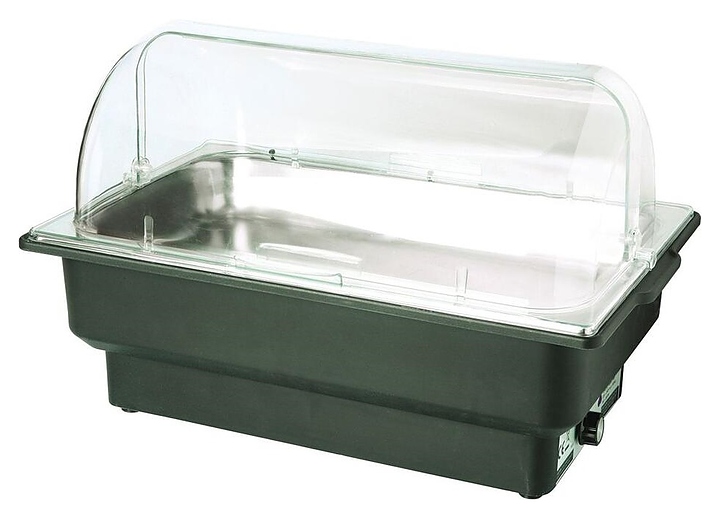 Мармит электрический P.L. Proff Cuisine Sunnex EcoCater X88187-1 с емкостью 13,5 л GN1/1 h=100 мм (металл) и крышкой Roll-top (поликарбонат)