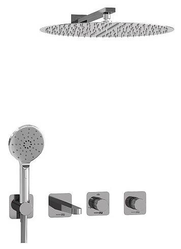 Встраиваемый комплект для ванны Wasserkraft Mosel 4600 A4651.294.295.090.117.271.087.127 хром, никель