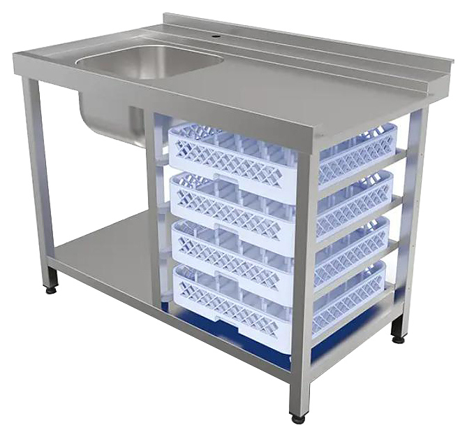 Стол для посудомоечной машины КОБОР СПМ/3-120/70/Л