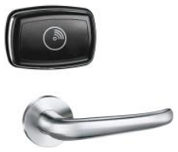 Замок электронный автономный NORWEQ iSPLIT MF, ручка Sigma 14, с цилиндром, отделка матовый хром, правый