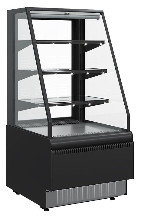 Витрина кондитерская Carboma KC70 VM 0,6-2 Standard открытая (9006-9005, черная)