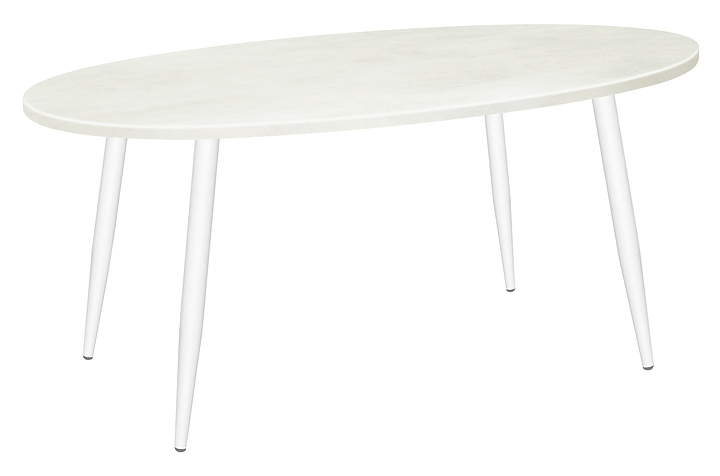 Стол Sheffilton SHT-TU14/120/80 120х80 см белый муар, бетон крем