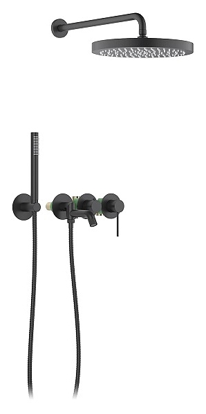 Комплект душевой TIMO Saona SX-2348/03SM черный матовый