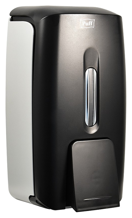 Дозатор жидкого мыла Puff 8120Bl 800 мл с замком (АБС-пластик) черный