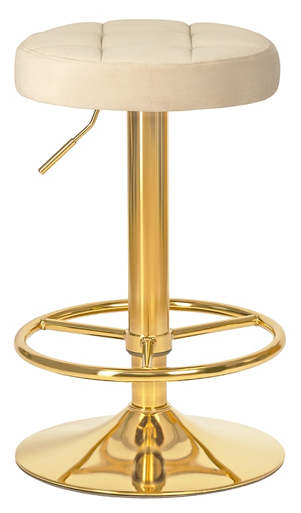 Табурет барный DOBRIN 5008 GoldBase LM BRUNO GOLD (бежевый велюр, золото)