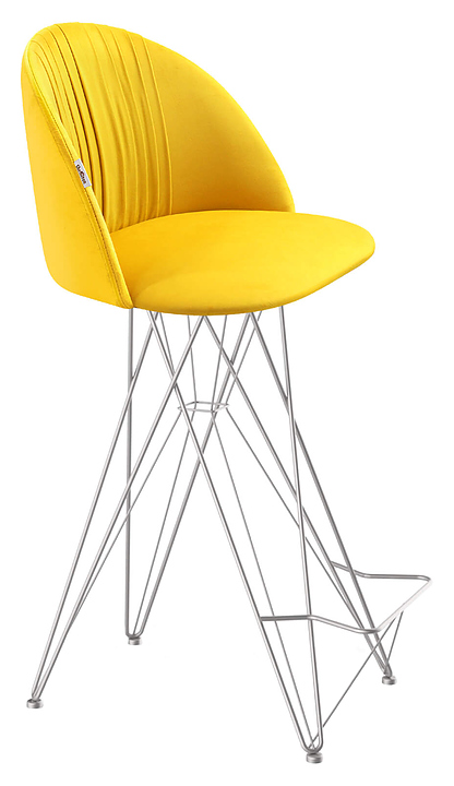 Стул барный Sheffilton SHT-ST35-1/S66 имперский желтый / хром лак