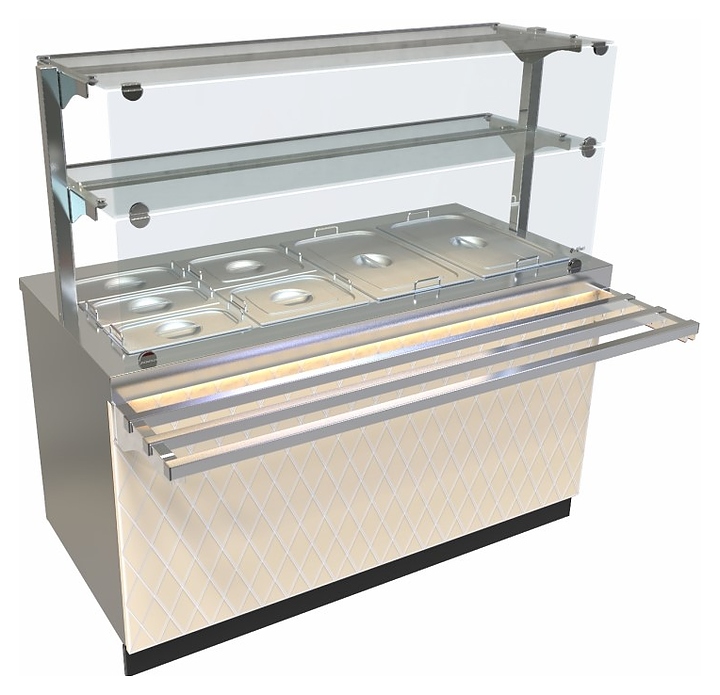 Прилавок-мармит Abat ЭМК-70Е-03 для вторых блюд ромб