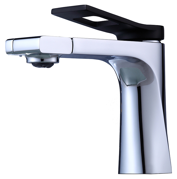 Смеситель для раковины Bronze de Luxe Element EL02XCB излив с вращающимся элементом, хром, черный