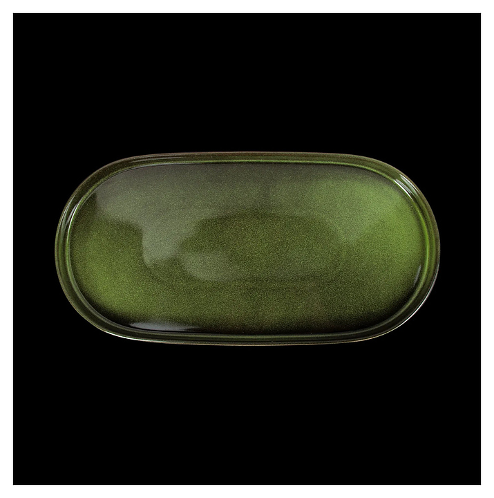Блюдо овальное Corone Cocorita TTSY1319 410х205 мм, зеленое