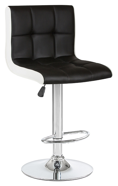 Стул барный DOBRIN 5006-LM CANDY (черно-белый, хромированная сталь)