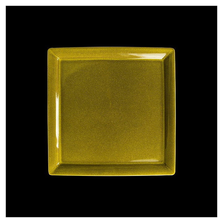 Тарелка Corone Cocorita XSY2260 26,5х26,5 см (фарфор) квадратная с бортами желтая