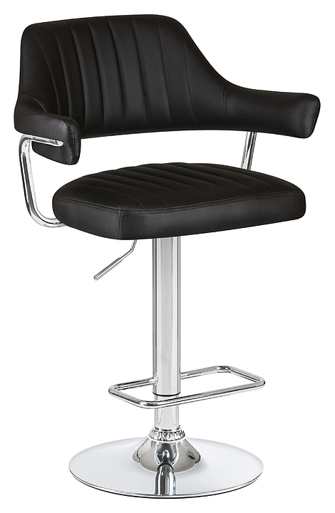 Стул барный DOBRIN 5019-LM CHARLY (черный, хромированная сталь)