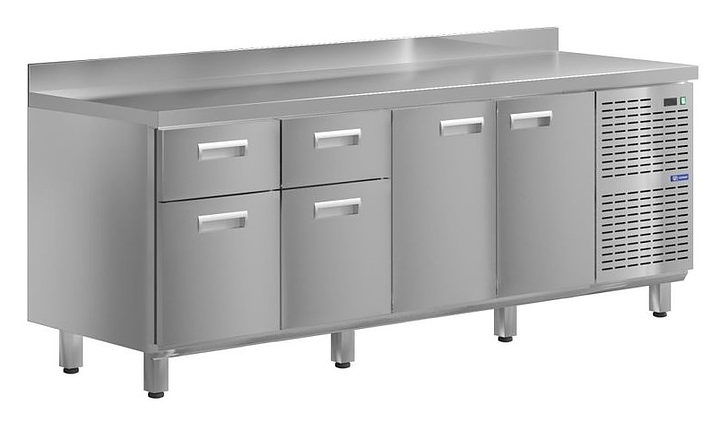 Стол холодильный KAYMAN КСХ-4411/60 (2 двери, 4 ящика)