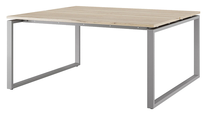 Стол офисный КОБОР O1/2-80/160 aluminum/natural