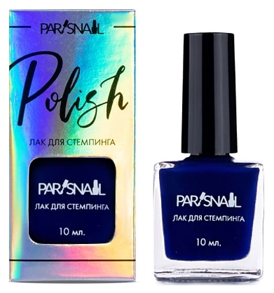 Лак для стемпинга ParisNail 19 темно-синий, 10 мл