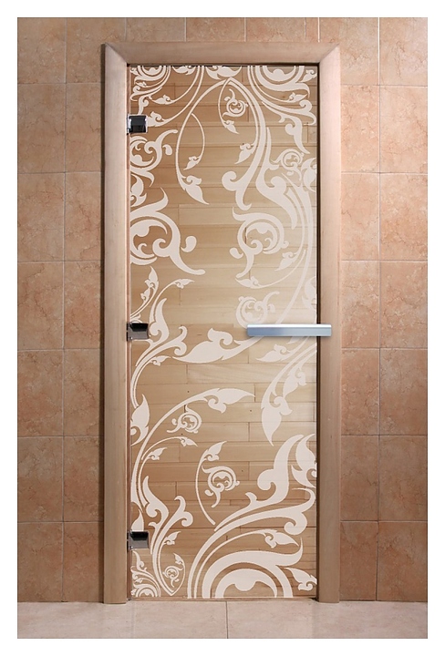 Дверь для хаммама Doorwood Хамам Венеция 1900х700 мм левосторонняя (стекло / алюминий) прозрачная