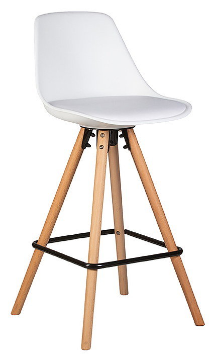Стул полубарный DOBRIN 759APP-1-LMZL-N RONNI (ножки светлый бук, белый) 2 шт.
