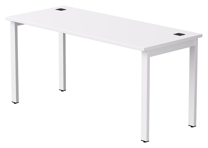 Стол офисный Everprof EVO 1580х670х755 мм (ЛДСП / металл) белый / белый