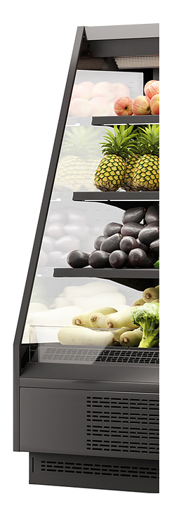 Боковина для горки холодильной Dazzl Vega 080 H160 Plug-in металлическая со стеклопакетом левая