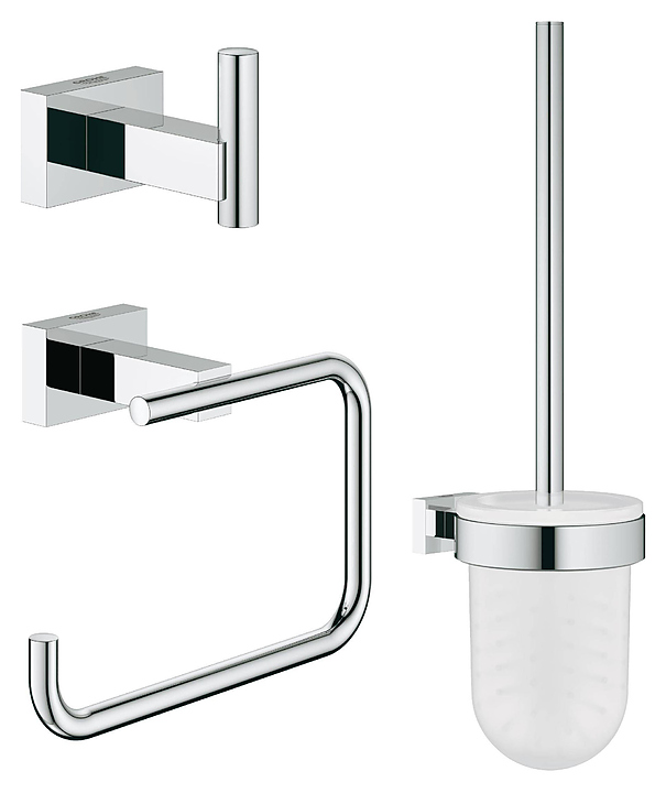 Набор аксессуаров из 3 предметов Grohe Essentials Cube 4075700 хром