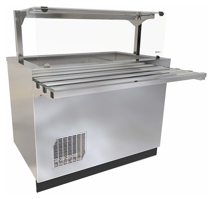 Прилавок-витрина холодильный Abat Сэйла ПВВ(Н)-70Е-НШ нерж.