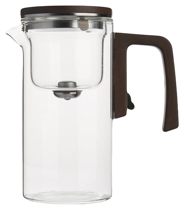 Чайник P.L. Proff Cuisine S0501-3 360 мл d=8,6 см h=14 см с фильтром гунфу, курковый магнитный слив (термостекло / пластик)