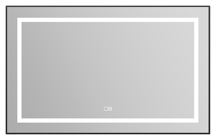 Зеркало BelBagno SPC-KRAFT-1085-685-TCH-WARM-NERO 108,5х68,5 см черное