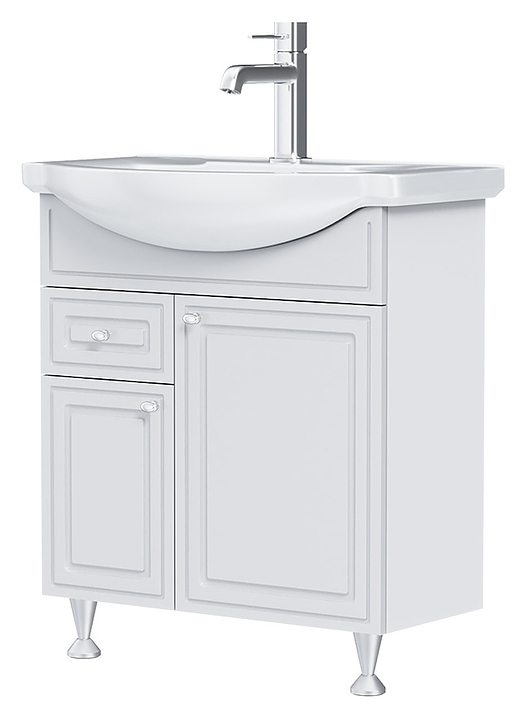 Тумба с раковиной Damixa Palace One M41-FSX0753WG-WCC075 75х85 см, белая