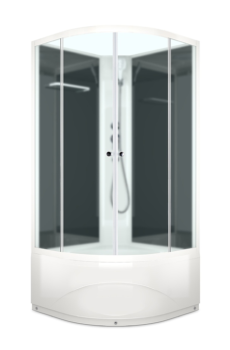 Душевая кабина без крыши Domani-Spa Eco Delight 99 high DS01EcD99HBM00 90х90 см