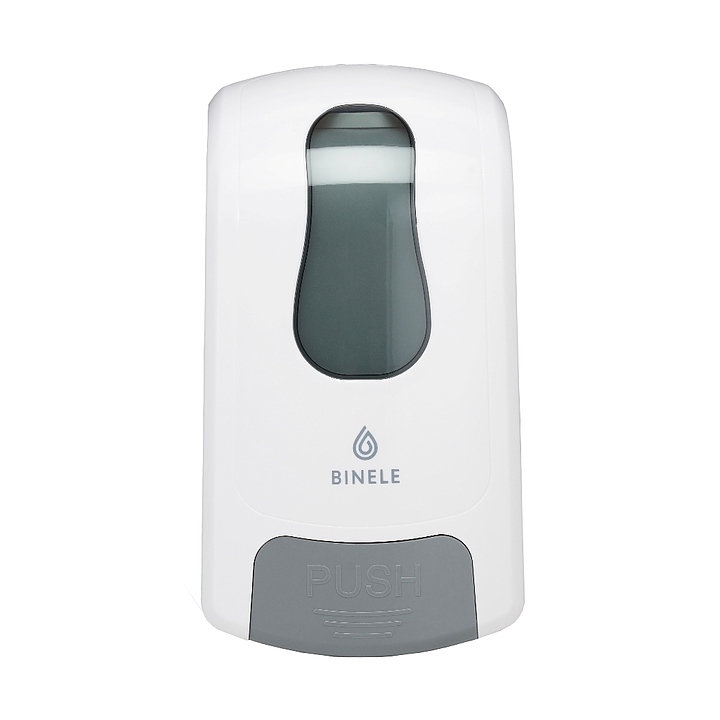 Диспенсер для жидкого мыла BINELE mBase DE03BW картриджный, белый
