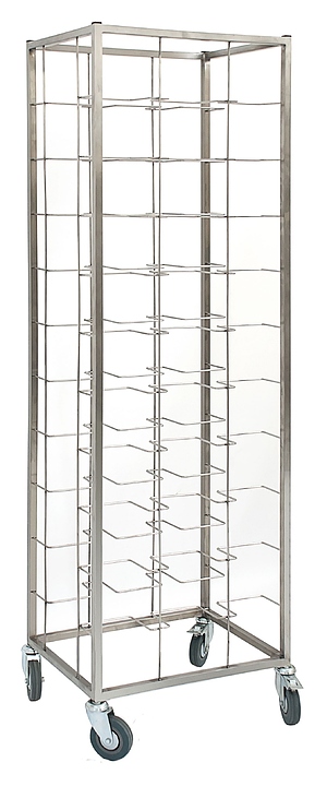 Тележка-шпилька для подносов Simeco 42х55х180 см, универсальная, 10 уровней, на колесах S