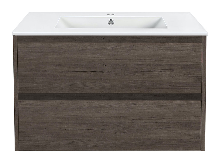 Тумба под раковину Vincea Gio 800 R.Oak 80,7х46 см, подвесная, темный дуб