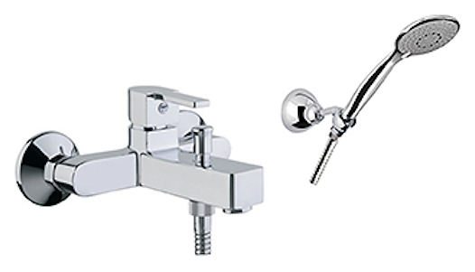 Смеситель для ванны и душа настенный Fiore Kalos 76CR7450 хром