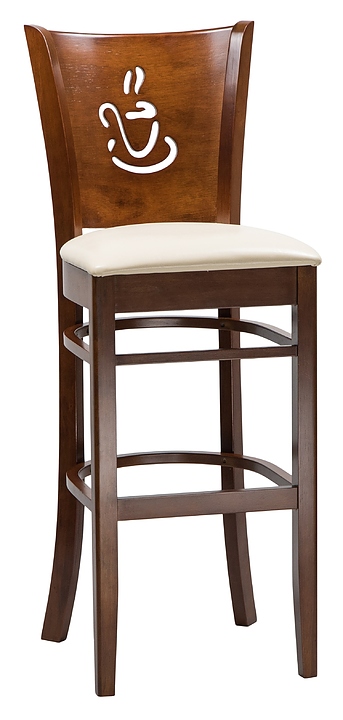 Стул барный DOBRIN 9131-LMU JERRY BAR (кремовый, шоколад)