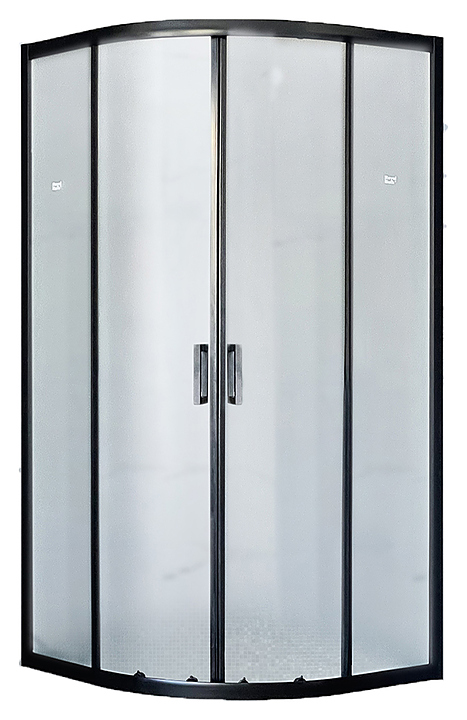 Уголок душевой Royal Bath RB HKD-C-BL 90x90x185 см, матовое, чёрный профиль