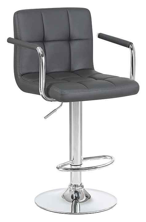 Стул барный DOBRIN 5011-LM-N KRUGER ARM (серый, хром) 2 шт.