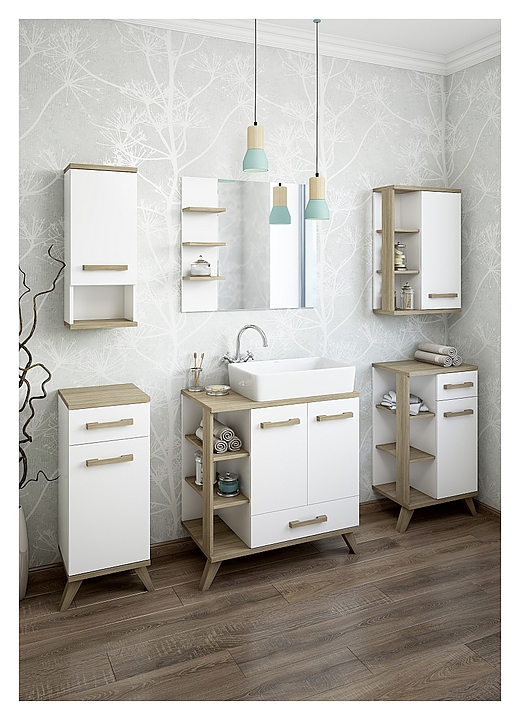 Гарнитур Sanflor Ингрид 120 см, 7 предметов, бел. матовый, вяз швейцарский