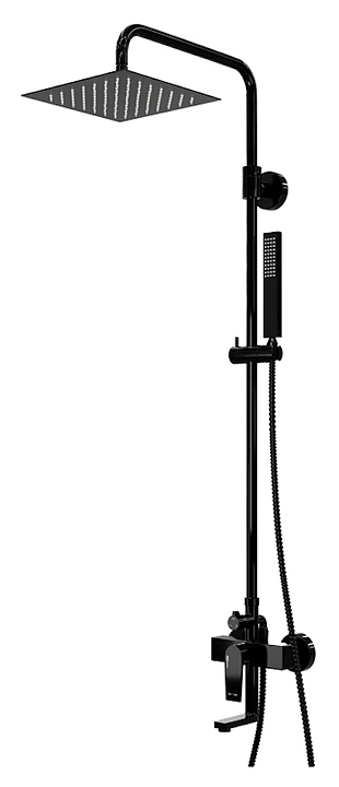 Душевая система со смесителем Wasserkraft A16701 черный глянец